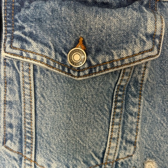 Free People Flawless Hooded Denim Jacket XS - Picture 2 of 6